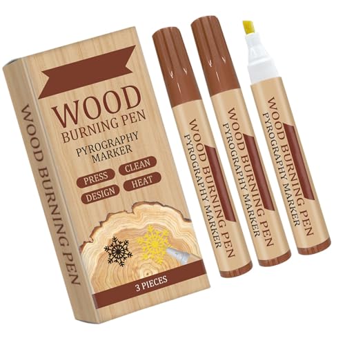 3 x Holzbrennmarker, Brandmalstift, Brandmalerei-Marker, einfach zu bedienen, Holzbasteln, Brennstift für Holzmalerei von CPAOWEHF