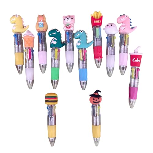 4 Color In-1-Kugelschreiber Mit Dinosaurier Motiv Mehrfarbiger Stift Einziehbarer Kugelschreiber Strumpffüller Für Kindergeburtstage von CPAOWEHF