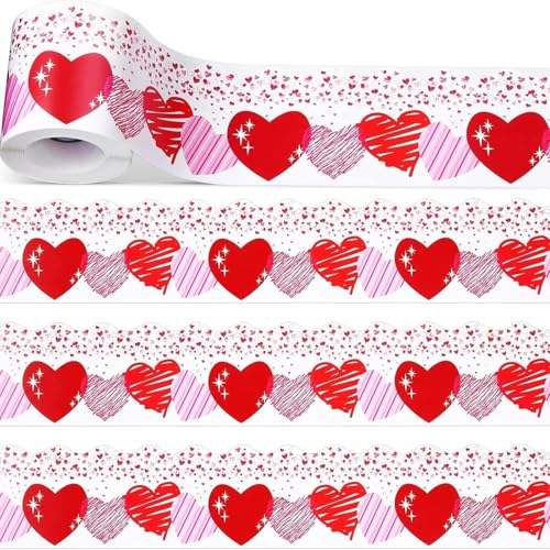 59ft Long Heart Border Aufkleber Valentinstag Grenzausstattung Aufkleber Für Schlafzimmer Wohnzimmer Fenster Wand Hochzeitsdekoration von CPAOWEHF