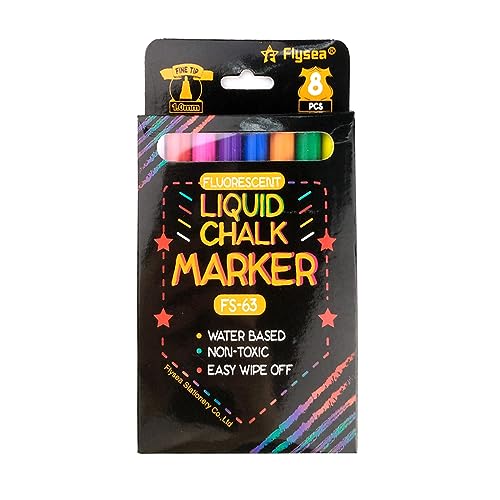 8 Stück Löschbare Flüssigkreide Markierungsstifte Trocken Löschbare Marker Fluoreszierende Marker Textmarker Für Glasfenster Whiteboard von CPAOWEHF