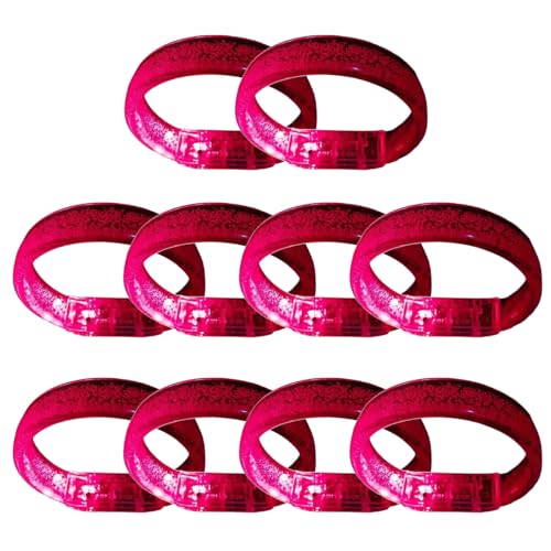 CPAOWEHF 10pcs Verstellbare Leuchtende Armbänder LED Beleuchtete Armbänder Für Bühnenshows Und Festivalfeierlichkeiten von CPAOWEHF