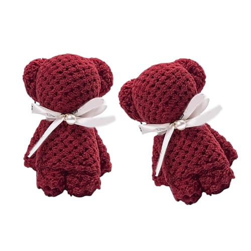 CPAOWEHF 2pcs Bärenhandtücher Set Soft Face Handtuch Waschlappen Für Hochzeit Braut Duschen Geburtstagsfeier Festival ERHALTEN von CPAOWEHF