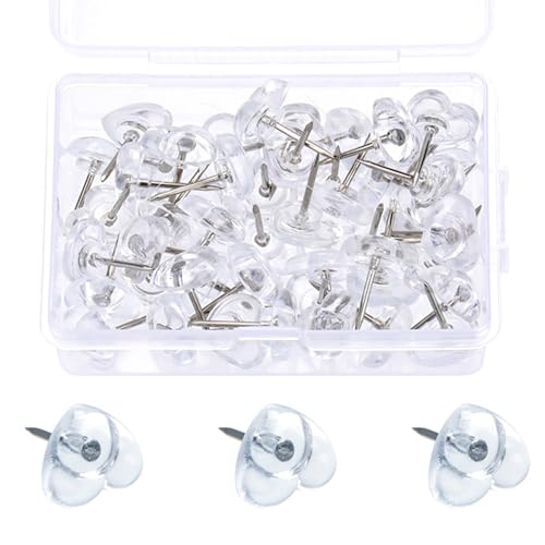 CPAOWEHF 50/100/150Pcs Herz Push Pins Für Schule Büro Bulletin Board Kork Bord Anschlagbrett Pin Zeichnung Pins Karte Pins von CPAOWEHF