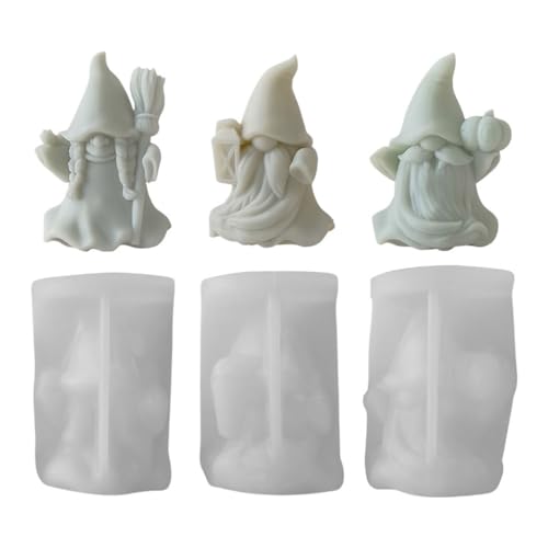 CPAOWEHF Gesichtslose Zwerggips-Ornament-Form, Halloween, Zwerg, Aromatherapie, Kerze, 3D-Ornament, Epoxid-Formen von CPAOWEHF