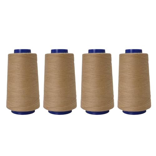 CPAOWEHF Nähgarn, Polyester, Nähgarn, Stickmaschinengarn, je 914 m, für Nähmaschinen, Handsteppen, 4 Spulen von CPAOWEHF