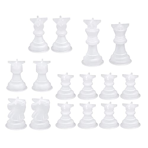 CPAOWEHF Schachfiguren-Harzgehäuse, 3D-internationales Schach-Silikonform, Backwerkzeuge für Schmuckdekorationen von CPAOWEHF