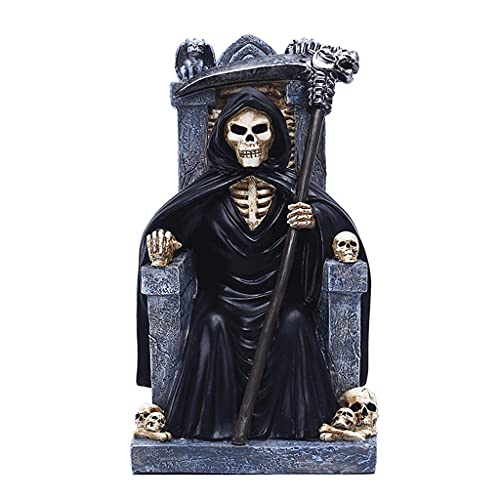 CPAOWEHF Tischdekoration, Todesthron, Statue, Skulptur, Bücherregal, Ornament, Desktop-Dekoration, Halloween, Harz-Statuen von CPAOWEHF