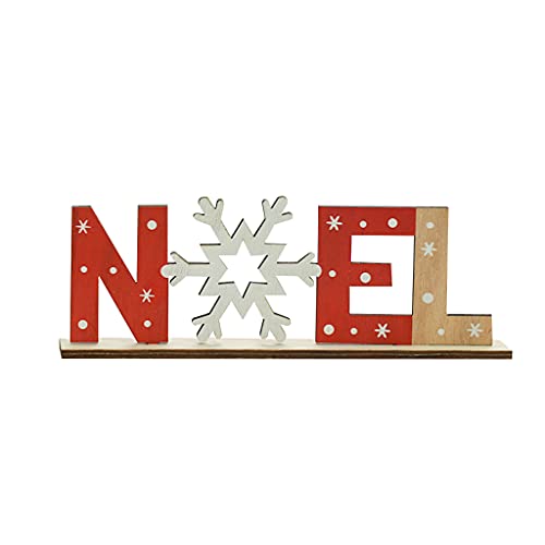 CPAOWEHF Weihnachtliche Holzornamente, ausgehöhlte Buchstaben, Ornament für Weihnachten, Party, Hochzeit, Zuhause, Schneemann, Weihnachtsmann, Schreibtisch von CPAOWEHF