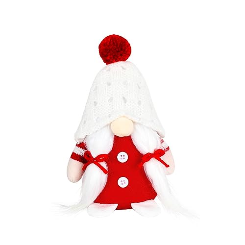 CPAOWEHF Weihnachtliche Strickmütze, gesichtslose Puppen, Weihnachtsmann-Kugeln, Schneemann, Spielzeug, Festival, Figuren, Baumschmuck, Dekoration für Zuhause, Party von CPAOWEHF