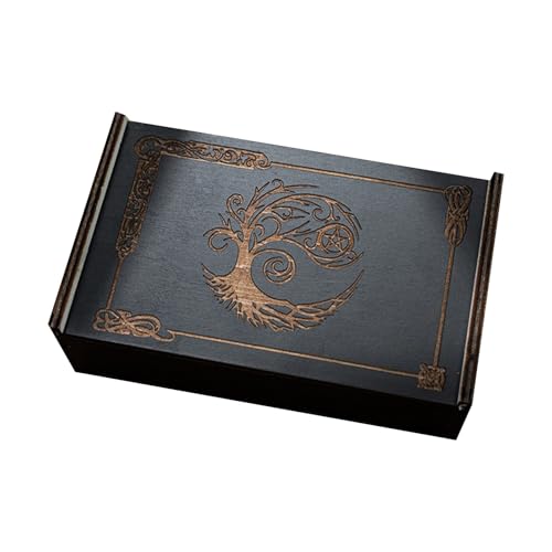 Holz Tarot Karte Lagerung Fall Push Pull Tarot Karten Box Astrologys Schmuck Box Für Wahrsagerei Hexe Dekoration von CPAOWEHF