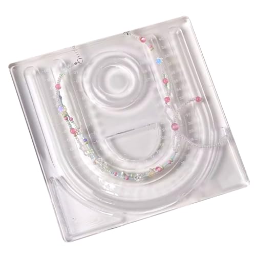 Perlenbrett Aus Acryl Für Die Schmuckherstellung Tablett Für Armband Und Halsketten Designs Mit Messflächen Perlenarbeitsplattform von CPAOWEHF