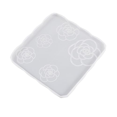 Rose Untersetzer Silikon Form Runde Rechteck Tablett Tasse Matte Epoxidharz Gussform Für Handwerk Hause Dekorationen von CPAOWEHF