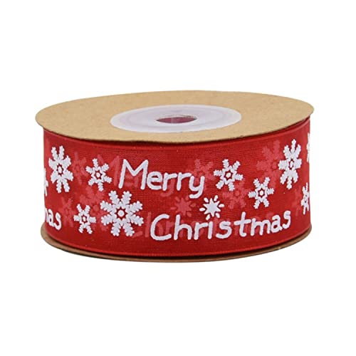 Band, Geschenkband, Weihnachtssatinband, Schneeflockenband, Bastelband, Organzaband, Schneeflockenband, Weihnachtsverpackungsband, Organza-Weihnachtsband for Geschenkverpackungen, Weihnachtsbaumdekora von CPCPC