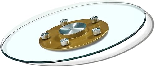 Esstisch-Drehteller, 60–100 cm Glas Lazy Susan Serviertablett Runder Esstisch Drehbare Serviceplatte Drehteller aus gehärtetem Glas Glatte Drehung for Familientreffen von CPCPC