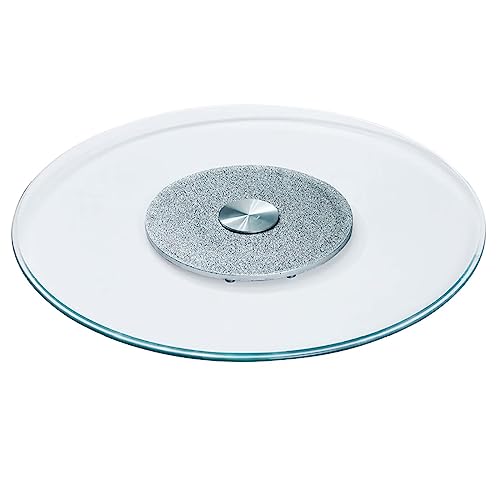 Esstisch-Drehteller, Drehteller aus gehärtetem Glas, Lazy Susan for Tisch, runder, transparenter Servierteller, drehbarer Ständer, Küche, Esstisch, Tablett, Tisch-Organizer, Gewürze-Aufbewahrungshalte von CPCPC