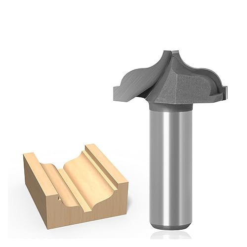 Fräser, 1 Stück Ogee Groove Router Bit, 12 mm 12,7 mm Schaft Architectural Cemented Carbide Molding Router Bit Holzfräser (Größe: 12,7 mm Schaft) von CPCPC