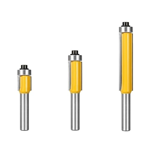 Fräser, 3-teiliges gerades Bündigfräser-Set, 8-mm-Schaft, Holzbearbeitungsfräser, 12,7 mm Schnittdurchmesser, Fräser mit Oberlager in Industriequalität von CPCPC