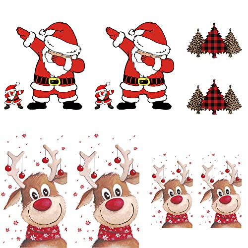 7 Blatt Weihnachten Aufbügeln Aufkleber Aufbügeln Abziehbilder Patches Heat Transfer Aufkleber Weihnachten Aufbügeln Applikationen für Kissenbezüge TShirt Jacken Hoodies DIY Dekoration (Weihnachten von CPEI