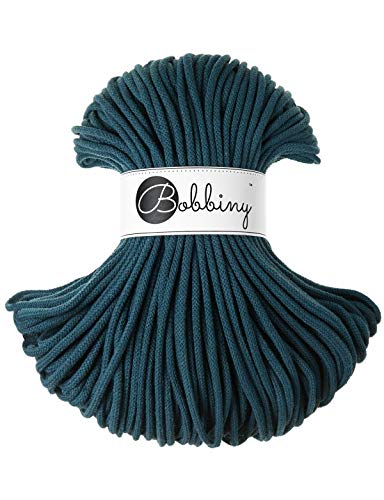 Bobbiny Oeko-Tex Kordel 5mm x 100 Meter für Makramee und Basteln in Peacock Blue von CPFK