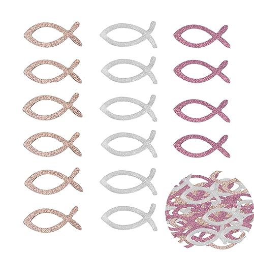 150 StüCk Taufe Deko MäDchen，Flashfish Bunte Papierreste Dekoration (Silber, RoséGold, Rosa)，Geeignet FüR Junge MäDchen, Um Die KüChe Mit Verstreuten Esstischen Zu Dekorieren von CPRNQY