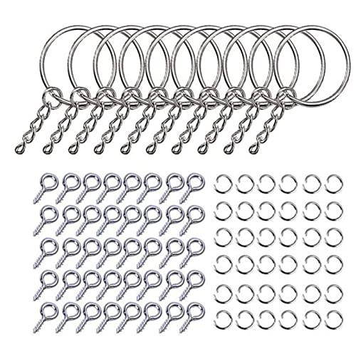 220x Split für Schlüssel mit Kette und Biegeringe Schraubösen Ösenstifte Metallringe mit offenem Sprungring rund für Schlüsselringe 220x Split für Schlüssel mit Kette und Biegeringe Schraubösen Ösenstifte Metallringe mit offenem Sprungring rund für Schlüsselringe von CQEAZ