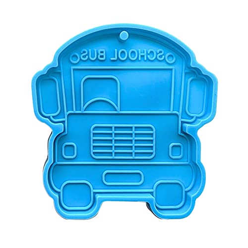 Schlüsselanhänger Muster CQEAZ Cartoon Auto Schule Bus Schlüsselanhänger Silikon Epoxidform Ornament Anhänger Handwerk Form für Taschendekorationen von CQEAZ