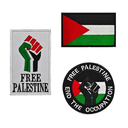 Palestine Flag Patches,Free Palestine Embroidered Tactical Morale Patch,Palestine Patch for Clothes Hat Backpacks Pride Decorations von CQSVUJ