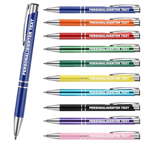 CQSXM Kugelschreiber mit Gravur Personalisierter Stift mit großer Auswahl an Farben, Ideal für das Büro, das Home Office oder die Schule (10) von CQSXM