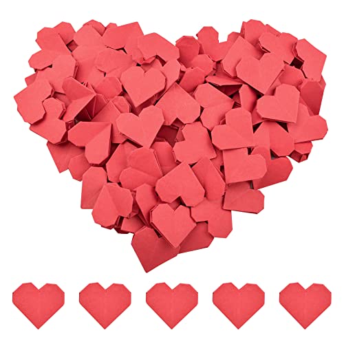 CRAFFANCY Lot de 100 cœurs en papier origami double face Rouge von CRAFFANCY