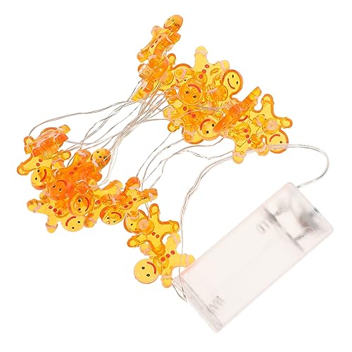 CRAFTHROU 1Pc LED Lebkuchenmann Form Lampe Weihnachtslichterkette Für Kinderzimmer Indoor Deko Warmweißes Licht Batteriebetrieben Festliche Stimmung Für Weihnachten Und Feiertage von CRAFTHROU