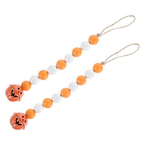 CRAFTHROU 2st Kürbisglocken Perlengirlande Halloween-dekor Thanksgiving Herbst Hängende Girlande Dekorative Perlen Raffhalter Für Perlenvorhänge Kürbisquastengirlande Legierung Orange von CRAFTHROU