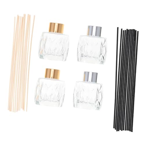 CRAFTHROU 50ML Aromatherapie Diffuser Flaschen Set Goldene & Silberne Flaschen Aus Mit Rattan Stäben Für Duftöle Ideal Für Zuhause Büro Und Wellness von CRAFTHROU