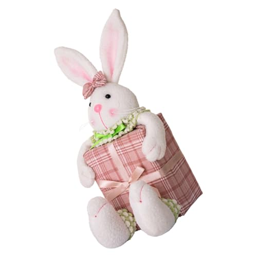 CRAFTHROU Osterhase hasenfiguren Easter Bunny Garten Dekoration tischdeko esstisch tierische Dekoration Kaninchenverzierung Hasen-Statue Kaninchenstatue Desktop-Ornament Schaum von CRAFTHROU