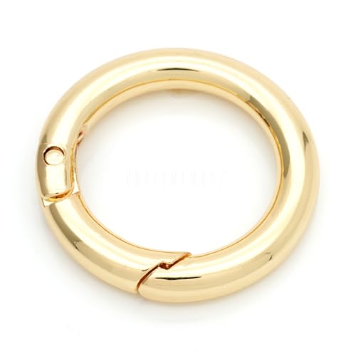 CRAFTMEMORE Metall-O-Ring, Federöffnung, Geldbörse, Schnappauslöser, O-Ringe, Clip, Schlüsselanhänger, Hardware, 4 Stück SCOS (2,5 cm, Gold) von CRAFTMEMORE