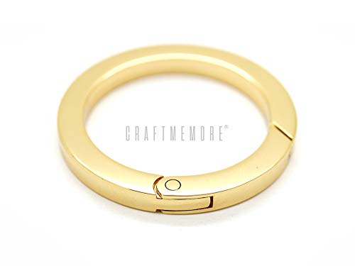 craftmemore 2 2,5 cm O Ring Spring Öffnung Geldbörse macht Snap Trigger Clip Hardware Inside Diameter 1 Inch gold von CRAFTMEMORE