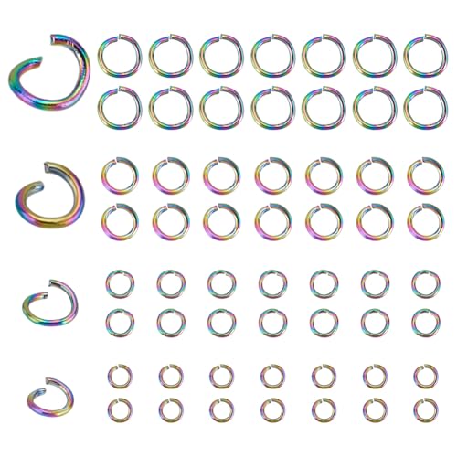 CRAFTYMELODY 400 Stück 4 Stile Offene Biegeringe Aus Edelstahl 3.5/4/5/6mm Regenbogen Biegeringe Verbinden Kleine Metallmassen Starke Schmuckverbinder CRAFTYMELODY 400 Stück 4 Stile Offene Biegeringe Aus Edelstahl 3.5/4/5/6mm Regenbogen Biegeringe Verbinden Kleine Metallmassen Starke Schmuckverbinder von CRAFTYMELODY