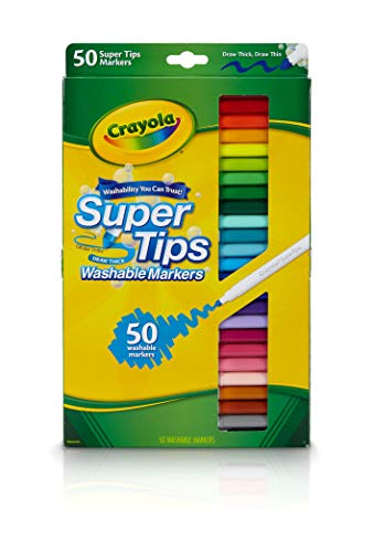 CRAYOLA - 50 Filzstifte SuperTips – französische Box – Zeichnung – 256334.024 von CRAYOLA