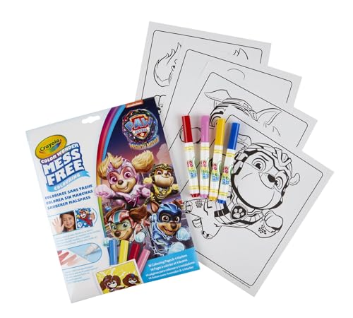 CRAYOLA 75-7007 Color Wonder Coloring Set mit 18 Malvorlagen und 4 Filzstiften ohne Flecken, Motiv Paw Patrol, Mehrfarbig, 23 Stück (1er Pack) von CRAYOLA