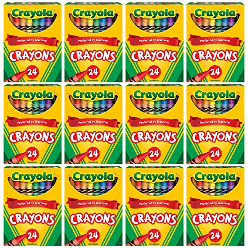 CRAYOLA Buntstifte, 12 Packungen mit 24 verschiedenen Farben von CRAYOLA