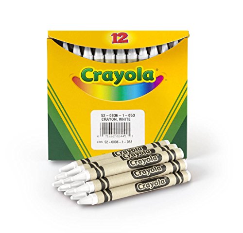 CRAYOLA Buntstifte, weiß, einfarbige Buntstift-Nachfüllpackung, 12 Stück, Schulbedarf von CRAYOLA