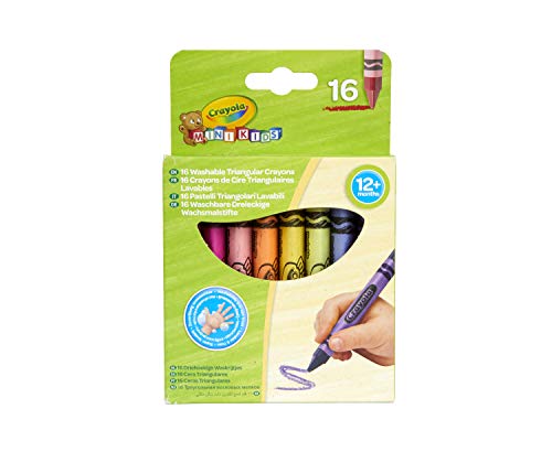 CRAYOLA Mini Kids 52-016T - 16 Dreieckige Wachsmalstifte 16 Stück (1er Pack) von CRAYOLA