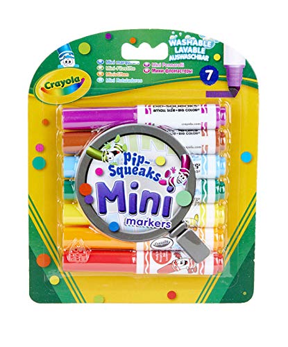 CRAYOLA - Pip-Squeaks, Mini Auswaschbare Filzstifte für Kinder, Malstifte Set In 7 Verschiedenen Farbtönen, Ungiftige Filzstifte Mit Konischer Spitze, Ab 3 Jahre, 7 Stück, 8337 von CRAYOLA