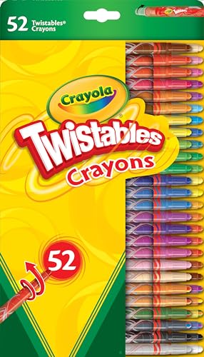 CRAYOLA Twistables Buntstifte, verschiedene Farben, 52 Stück, einfach drehen für mehr Malspaß, kein Anspitzen nötig, ideal für Kinder ab 3 Jahren von CRAYOLA