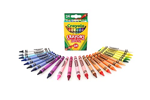 CRAYOLA – Wachsmalstifte, 24 Stück, für Schule und Kreative Aktivitäten, Verschiedenen Farbtönen, 0024 von CRAYOLA