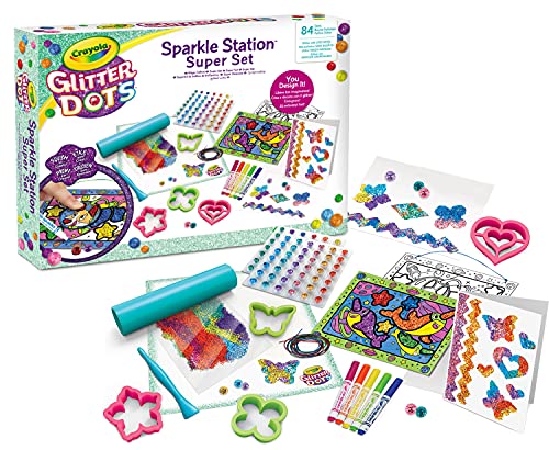 CRAYOLA - Glitter Dots, Sparkle Station super Set, glitzernde Dekorationen mit modellierbarem Glitter herstellen, kreative aktivität und Geschenkidee, ab 6 Jahren, 25-1085 von CRAYOLA