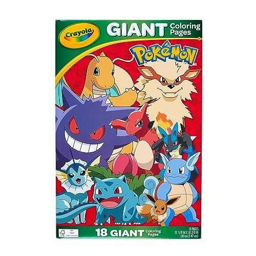 Crayola Riesige Malvorlagen, 32,4 x 49,5 cm (Pokémon) von CRAYOLA