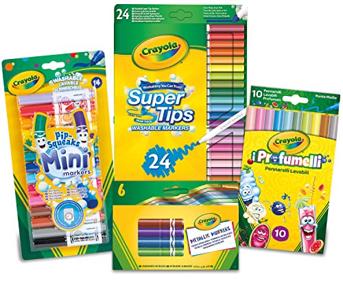 Crayola - Super Filzstift Set, Kreative Aktivität für Haus und Schule, Geschenk für Kinder, ab 6 Jahren von CRAYOLA