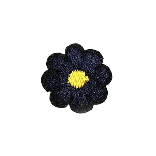 20 Stück mit Blumen bestickte Aufnäher, kleine Streifen for Aufbügeln for Kleidung, Stoffdekorationen, DIY-Bastelprojekte(Black) von CRCRC