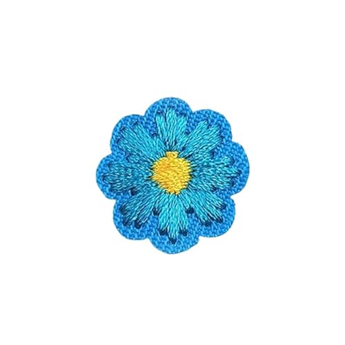 20 Stück mit Blumen bestickte Aufnäher, kleine Streifen for Aufbügeln for Kleidung, Stoffdekorationen, DIY-Bastelprojekte(Blue) von CRCRC