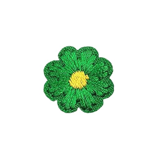 20 Stück mit Blumen bestickte Aufnäher, kleine Streifen for Aufbügeln for Kleidung, Stoffdekorationen, DIY-Bastelprojekte(Green) von CRCRC